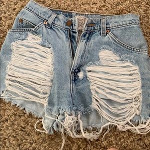 Refurbished Levi’s with distressed front